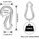 thumbnail image 3 of Accesorio de mosquetón para trabajo pesado, deportes, candado para perros, columpio para hamaca, acero inoxidable 304, 6mm de grosor, 12 Uds. Sincero Electrónica, 3 of 5
