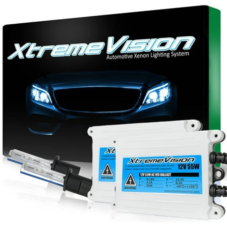 

XtremeVision 55W AC Xenon HID Bundle with Slim AC Ballast 1 Pair and H1 8000K - 8K Medium Blue Xenon Bulbs 1 Pair