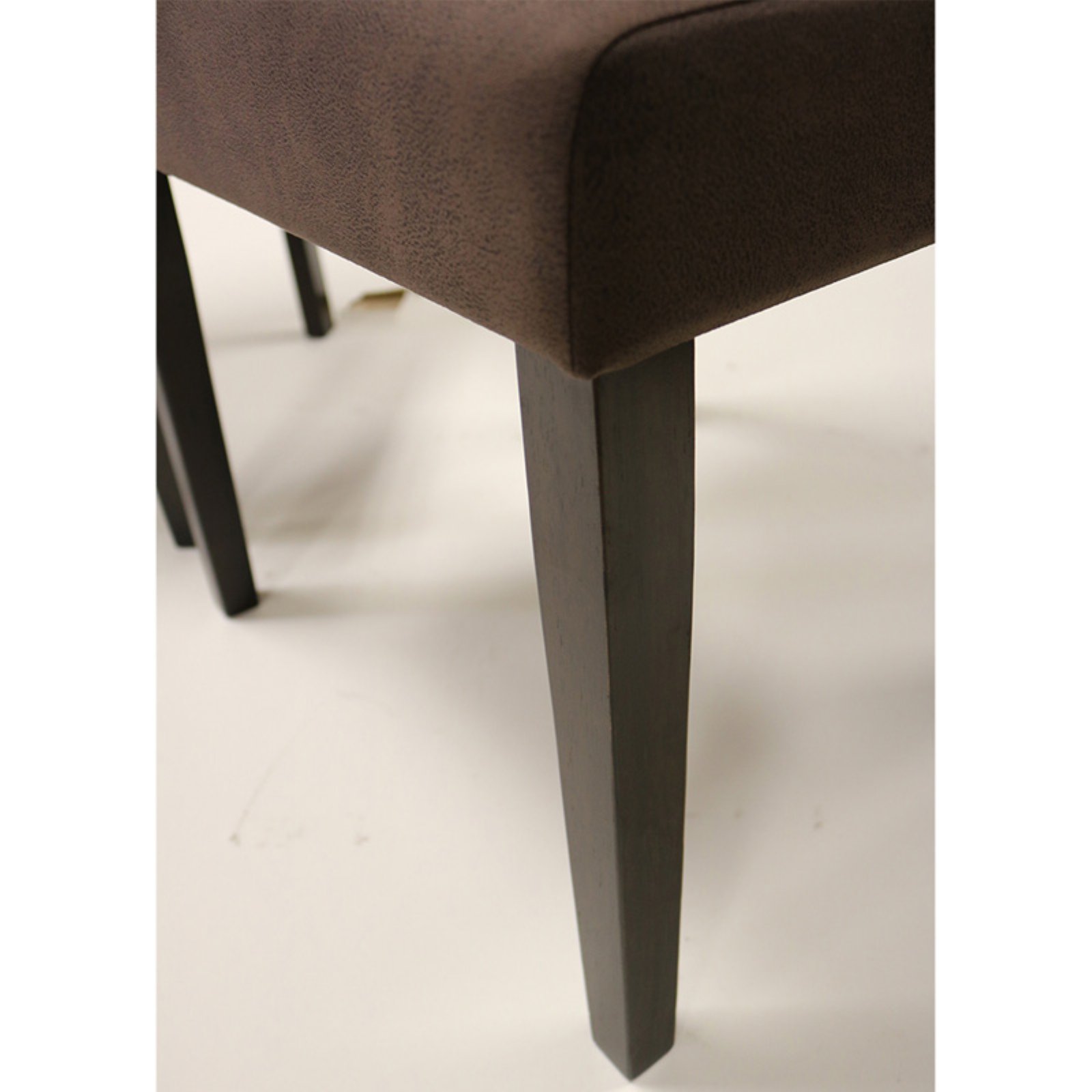Warehouse of Tiffany Mario Curved Back Brown Fabric Dining Chair Set of 2