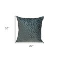 thumbnail image 3 of Charcoal Quilted Velvet Geo Decorative Throw Pillow, 3 of 5