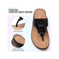 thumbnail image 4 of Flip Flops for Women Wedge Sandals Casual Comfortable Cushion Footbed Platform Sandals with Arch Support, 4 of 5
