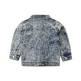 thumbnail image 3 of SHIWEN Toddler Baby Boys Jean Jacket Long Sleeve Denim Coat Kids Button Coat Spring Fall Boys Short Outerwear for 1-6 Years, 3 of 11
