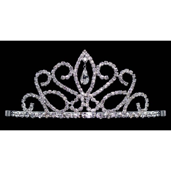 #12044 Fancy Navette Pear Drop Tiara