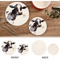 thumbnail image 4 of GZHJMY Cow with Chrysanthemum Trivet Round Hot Pads 2pcs, Pure Cotton Thread Weave Trivets for Hot Pots and Pans / Kitchen Trivets for Hot Dishes Hot Pot Holders（702）, 4 of 7