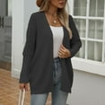 thumbnail image 5 of Ftwytp Cardigan Knitted Jumper for Women Casual Fashion Solid Color Long Sleeved Cardigan Loose V Neck Jacket Knitted Loose Cardigans, 5 of 5
