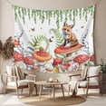 thumbnail image 2 of Pastoral Mushroom Fox Tapestry for Bedroom Wall Hanging Tapestry, Watercolor Eucalyptus Botanical Ceiling Backdrop Tapestries Poster Blanket Wall Decor for Teens Room Living Room Dorm 59" x 79", 2 of 8
