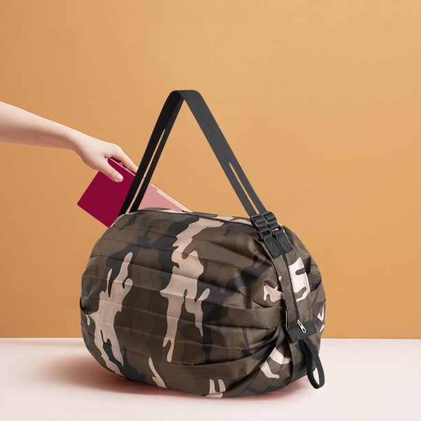 Fiudx Bolsa de Compras Plegable, Diseño de Gran Capacidad, Ligera, Portátil, Material de Nailon Reutilizable, Perfecta para Compras, Viajes y Actividades Al Aire Libre, Tamaño 40 X 40 Cm.