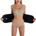 thumbnail image 3 of Previn Women's Waist Cincher Elastic Shapewear Postpartum Waist Trainer Slimming Waist Belt Slim Tight Firm Tummy Control Summer Black Small, 3 of 5