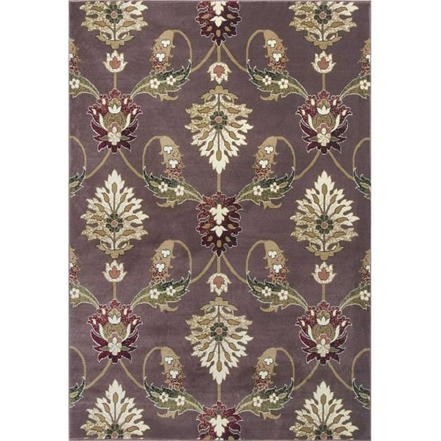 HomeRoots 353170 20 x 31 in. Polypropylene Plum Area Rug