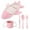 Pink, variant on Airplane Shaped Tableware Set For Kitchen And Dining Table Car Dinner Tray Fiber For Boys And Girls With Separate Plates Cutlery And Water Cup Wheat Straw Tableware Set round Modern Kitchen Table Set