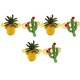 thumbnail image 3 of KAKOWELY 6 servilleteros decorativos con forma de piña y cactus para fiestas hawaianas., 3 of 5