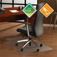 thumbnail image 2 of Pemberly Row Plastic Clear 53" x 48" Square Anti Slip Lipped Chair Mat, 2 of 4