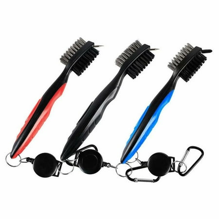 Golf Club Brush and Groove Cleaner Brush with Spike Cleaning for Golf Groove Clubs