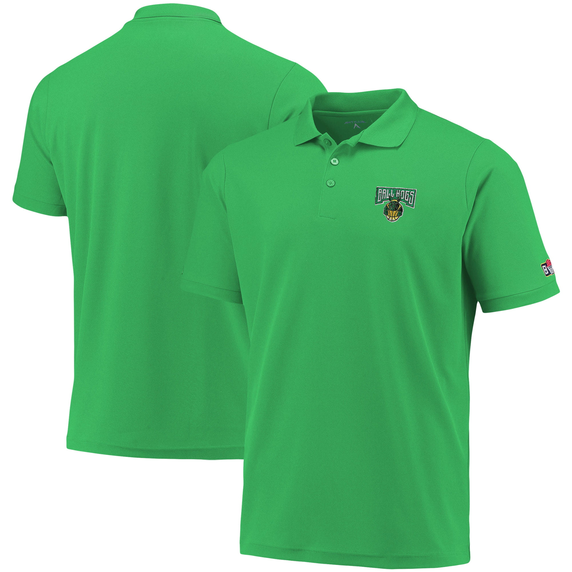 Men's Antigua Green Ball Hogs Logo Legacy Desert Dry Pique Polo ...