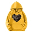 thumbnail image 1 of Économies d'Hiver! SROBPTY Chandails en Molleton à Manches Longues pour Tout-Petits, Garçons et Filles, Col Rond Imprimé, Capuche, Jaune, 13 Ans, 1 of 4