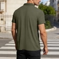 thumbnail image 6 of BUIGTTKLOP Mens Short Sleeve T Shirts Solid Color Button Golf Shirt Casual Breathable Business Office Tee Tops, 6 of 6