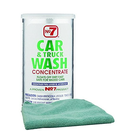 No. 7 Car Wash Concentrated Powder (8 oz.) Bundled with a Microfiber Cloth (2
