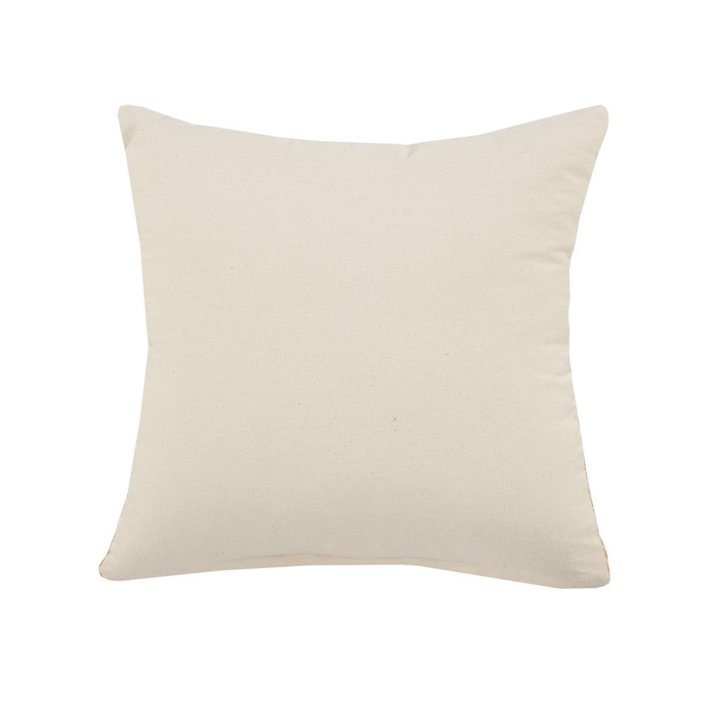 Ox Bay 26" x 26" Cream/ Orange Chevron Organic Cotton Pillow Cover