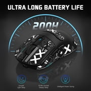 ATTACK SHARK X3 Lightweight Wireless Gaming Mouse with Anti Slip Mouse Grip Tape, Self Adhesive Design Elastics Refined Side Grips Sticker Sweat Resistant Pads/Anti Sweat Paste, Cut to Fit (Black)