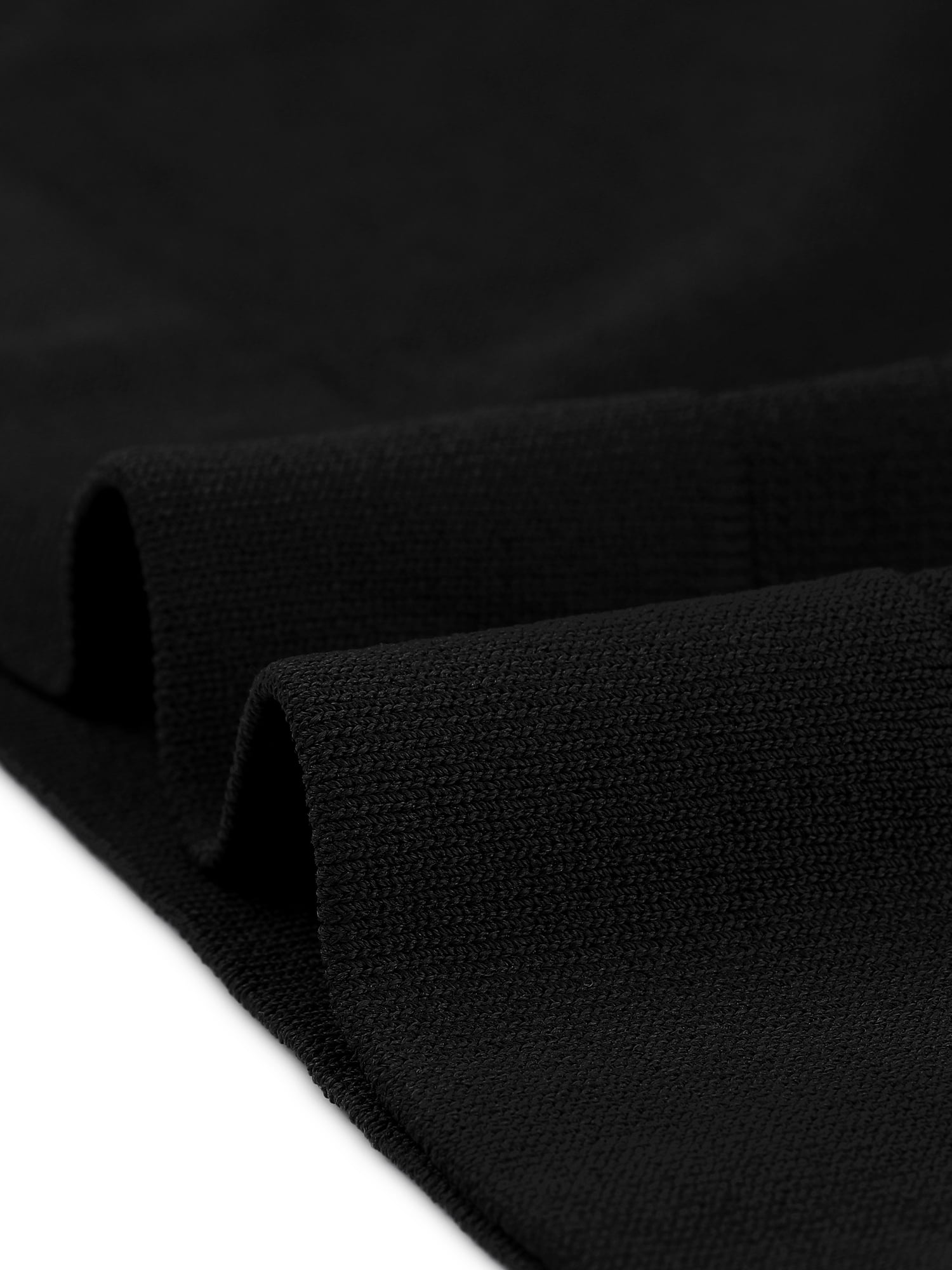 Unique Bargains Women's Short Sleeve T Shirts Basic Knit Tops Loose Solid Color Blouse XL Black