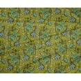 thumbnail image 4 of oneOone Polyester Lycra Fabric Leaves|Floral & Paisley Block Printed Craft Fabric BTY 56 Inch Wide, 4 of 4