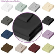 Saloniture 3-Piece Microfiber Massage Table Sheet Set - Premium Facial Bed Cover - Includes Flat and Fitted Sheets with Face Cradle Cover - Black