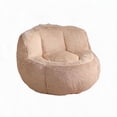 thumbnail image 3 of Oversized Bean Bag Chairs, Multicolor Faux Fur Couch Filled with Shredded Sponge, Large Lounger Sofa For Living Room, No Assembly Required, Brown+Camel, 3 of 9