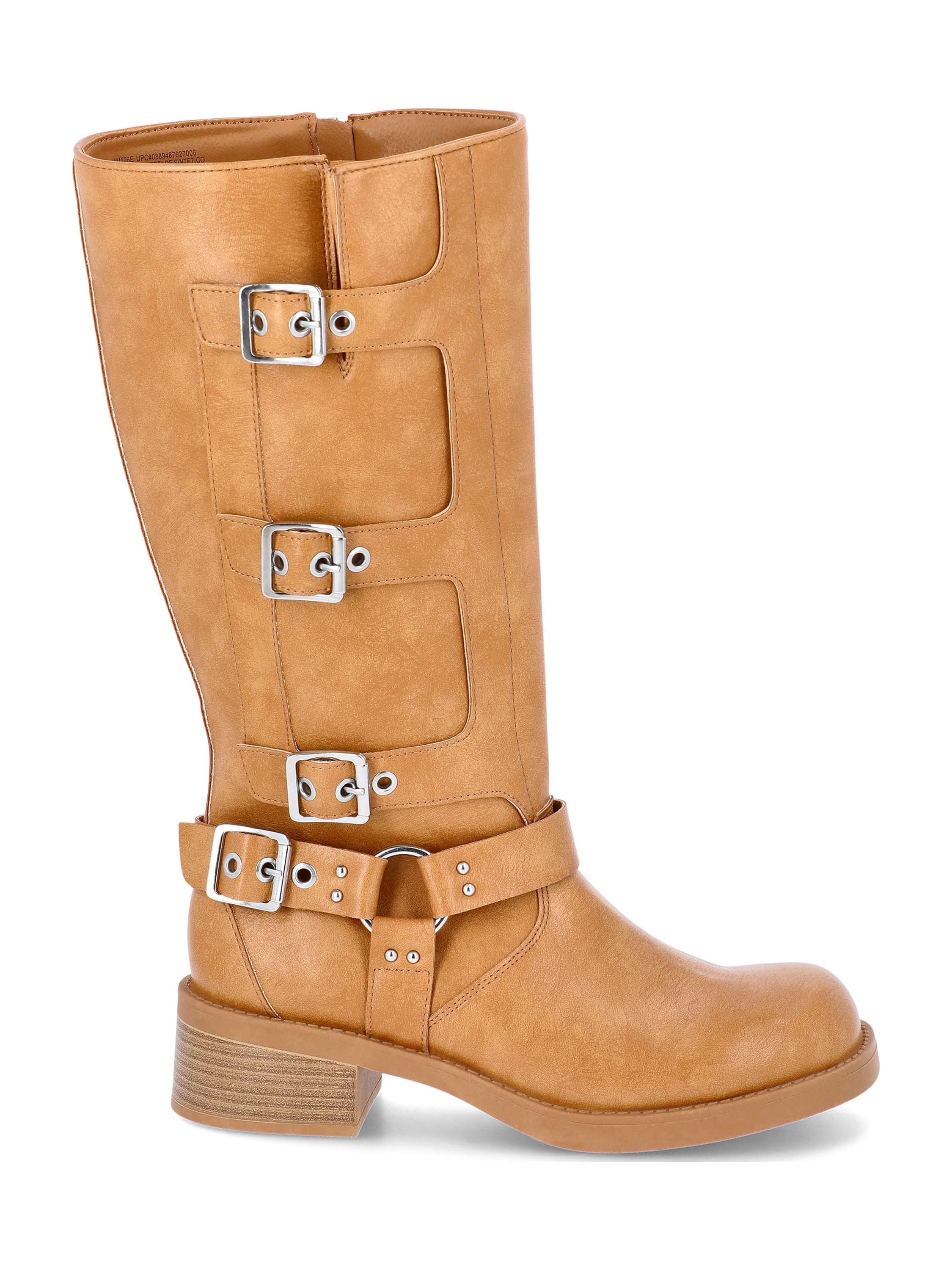 Madden NYC Women's Faux Leather Tall Moto Boots