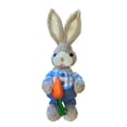 thumbnail image 3 of Wozhuo Miniature Handmade Grass Rabbit 23cm Handcrafted Natural Decor, 3 of 6