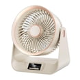 thumbnail image 2 of Ventilador de mesa con temporizador, ventilador portátil recargable, diseño moderno y potente flujo de Blanco, 2 of 9