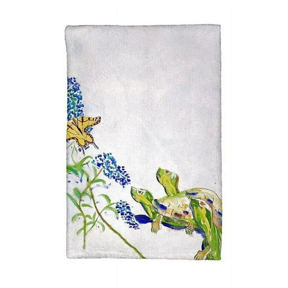 Betsy Drake KT178 Turtles & Butterfly Kitchen Towel