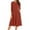 22# Camel, variant on Elegant Work Dress for Women's 3/4 Sleeve Round Neck Pockets Vintage A-Line Swing Midi Dress Fluorescence Yellow 2XL