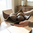 thumbnail image 4 of Seraphic 5pc Bowl Table Centerpieces for Dining Room, Large Decorative Bowls for Coffee Table Decor, Kitchen, Orbs/Balls Included, Brown, 4 of 12