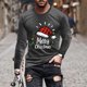 thumbnail image 1 of Amzcrzy - Sudadera Para Hombre, Estilo Casual, Con Estampado Navideño, Deportiva, De Manga Larga Y Cuello Redondo, Color Gris, Talla 4Xl, 1 of 5