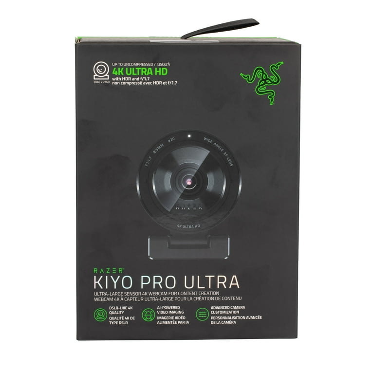 Razer Kiyo Pro Ultra 4K Webcam: Large Sensor - Auto Light