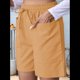 thumbnail image 4 of Pantalones Cortos Casuales Omen con Cordón Ajustable, Cintura Elástica Cómoda, Pantalones Cortos de Verano con Bolsillos, Color Cúrcuma M, 4 of 7