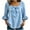 Z138 Light Blue, variant on Mifsaly Womens Square Neck Blouses Front Bow 3/4 Ruffle Bell Sleeve Tops Lightweight Textured Loose Fit Dressy Casual Work Linen Blouse Red,M