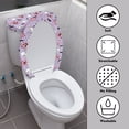 thumbnail image 3 of HELLHERO Ghost Bat Pattern Adds Holiday Charm Toilet Lid Cover Set Elastic Edge Polyester, Stretch, Soft 17x21 Inches, 3 of 8