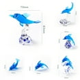 thumbnail image 6 of Dream Lifestyle Dolphin Statue Collectible Figurines 3.66" Laser Engraved Porpoise Model Anniversary Gift for Kids Birthday Desktop decoration glass decoration for living room, bedroom, dorm, 6 of 8