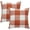 Burnt Orange, variant on MIULEE Fall Throw Pillow Covers Halloween Pack of 2 Buffalo Check Farmhouse Checker Plaids Accent Polyester Linen Outdoor Cushion Case for Sofa Couch Orange and Black 22 x 22 Inch