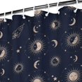 thumbnail image 3 of Dark Blue Sun Moon Rocket Pattern Shower Curtain 72"x72" ,Bathroom Decorative Shower Curtains Set with 12 Hooks,Modern Waterproof Washable Shower Curtain, 3 of 6