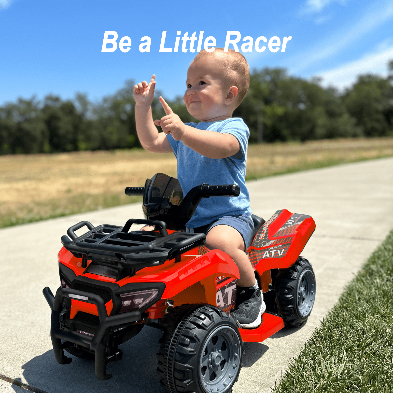 Hikiddo 6V Ride-on Toy for Toddlers, Kids ATV 4 Wheeler for 1-3 Boys & Girls with Music - Red