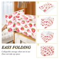 thumbnail image 4 of 40L Lidded Home Storage Bins Foldable Storage Box with Handle for Home Bedroom Closet, Strawberry Stripe Printed, 4 of 7
