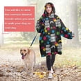 thumbnail image 4 of Wearable Oversized Blanket,Multicolor Controllers Games Icons Black Pattern Wearable Blanket Hoodie for Adults,Cozy Hooded Blankets with Super Pockets,Super Warm Fuzzy Pullover for Women & Men, 4 of 6