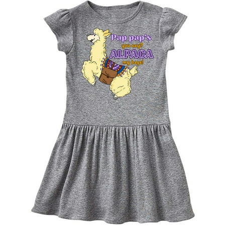 

Inktastic Pap Pap s You Say ALPACA my Bags with Cute Jumping Alpaca Gift Toddler Girl Dress