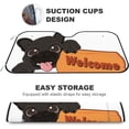 thumbnail image 4 of Car Windshield Sunshade Blocks Sun Visor Protector Black French Bulldog Foldable Sun Shield For Vehicle Car Truck SUV Van 51x27.5 inches Keep Vehicle Cool, 4 of 6