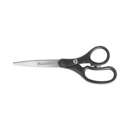 2 PK,Westcott KleenEarth Basic Plastic Handle Scissors, 8" Long, 3.25" Cut Length, Black Straight Handle (15583)