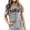 Light Gray, variant on Lkhaha Women's T Shirts Letter Print Summer Short Sleeve Casual Crew Neck Trendy Outfits Black L