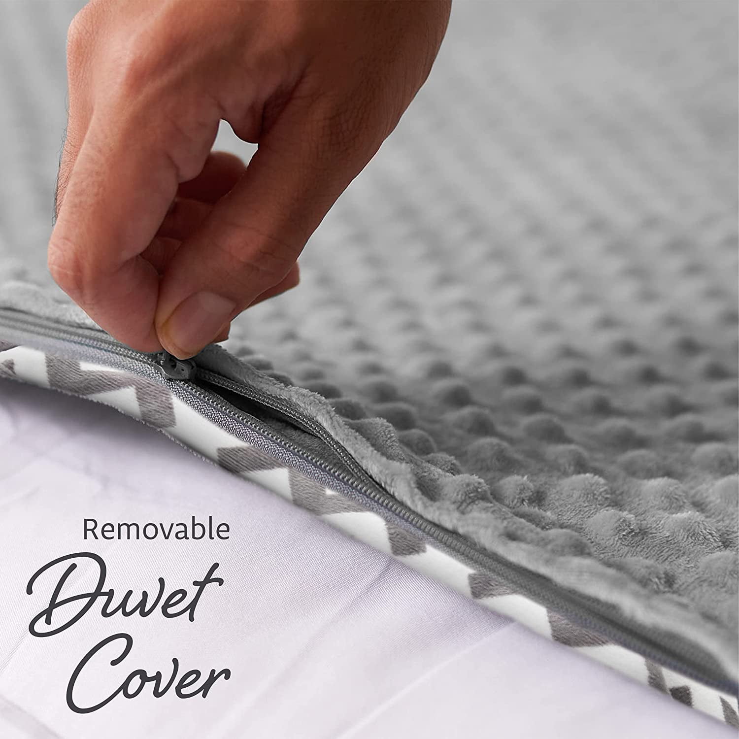 Quility Premium Cooling Weighted Blanket for Sleeping Therapy Soft Cotton Cover 86 x92