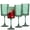 Green, variant on Ribbed Clear Wine Glasses Set of 4, 18oz Lead-Free Crystal Vintage Wine Glasses, Thin Rim Long Stem for Red/White Wine & Champagne